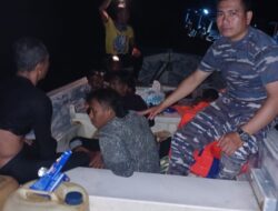 Lanal Simeulue Selamatkan 6 Nelayan di Perairan Pulau Babi