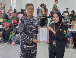 Danlanal Bintan Sebagai Narasumber Bela Negara Mahasiswa Politeknik Bintan